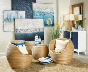 Atlas Gentong Chair - Handcrafted Natural Rattan Cane Seating with Vintage Charm for Coastal Interiors SE11021-01