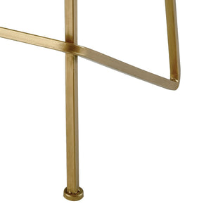 Atlas Hyperion Bar Stool - Chic Clear Acrylic Seat with Gold Tapered Legs for Modern Glamour & Comfort SE11025-01