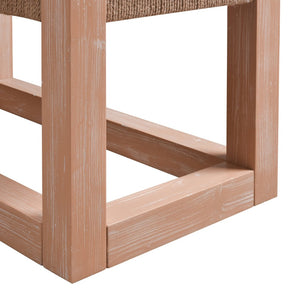 Atlas Latham Bench - Light Oak Coastal Charm with White Boucle Upholstery for Versatile Home Seating SE11034-01