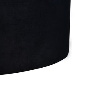Atlas Linder Storage Ottoman - Stylish Drum-Shaped Design with Removable Lid for Versatile Home Storage Black SE11037-01