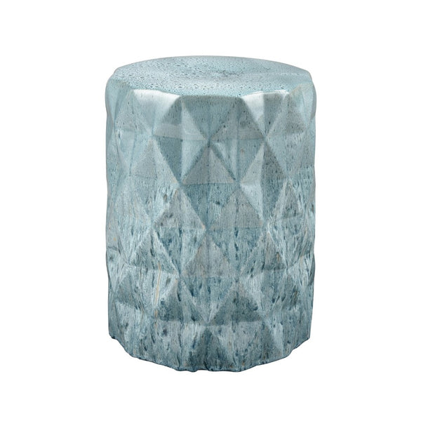 Atlas Olmedo Accent Stool - Coastal Charm Drum-Shaped Earthenware Seat for Indoor & Outdoor Spaces SE11041-01