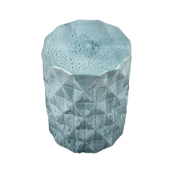 Atlas Olmedo Accent Stool - Coastal Charm Drum-Shaped Earthenware Seat for Indoor & Outdoor Spaces SE11041-01
