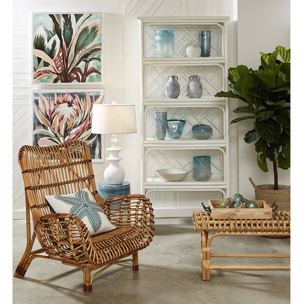 Atlas Osca Chair - Handcrafted Natural Rattan Seating with Sculptural Design for Cozy Coastal Interiors SE11045-01