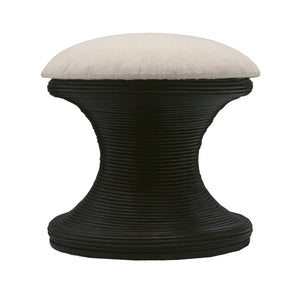 Atlas Raven Stool - Stylish Black Hourglass Accent with Storage for Modern & Transitional Interiors SE11048-01