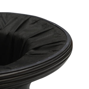 Atlas Raven Stool - Stylish Black Hourglass Accent with Storage for Modern & Transitional Interiors SE11048-01