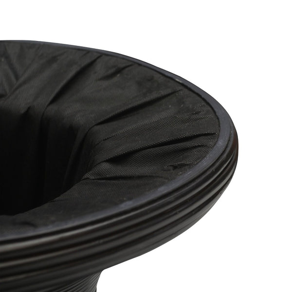 Atlas Raven Stool - Stylish Black Hourglass Accent with Storage for Modern & Transitional Interiors SE11048-01
