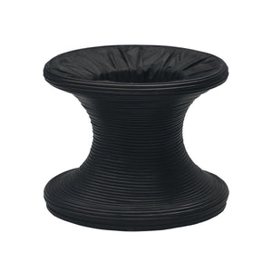 Atlas Raven Stool - Stylish Black Hourglass Accent with Storage for Modern & Transitional Interiors SE11048-01