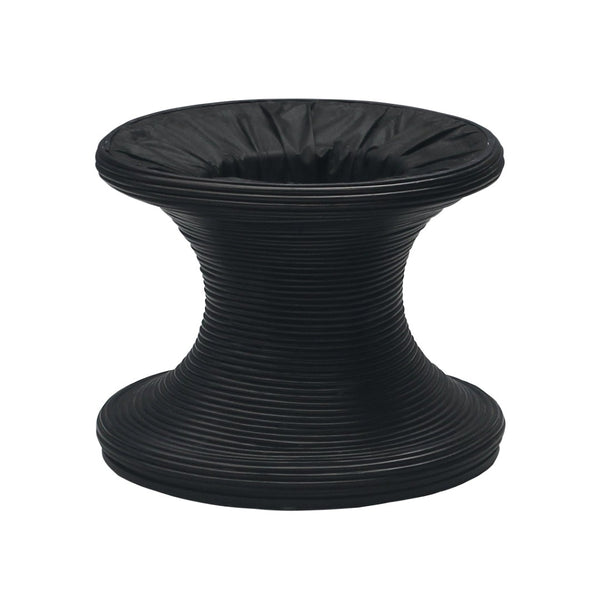 Atlas Raven Stool - Stylish Black Hourglass Accent with Storage for Modern & Transitional Interiors SE11048-01
