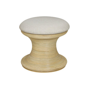 Atlas Raven Stool - Sculptural Accent with Hidden Storage for Modern and Coastal Interiors, 20"x20" Natural SE11048-02