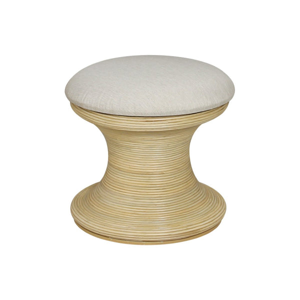 Atlas Raven Stool - Sculptural Accent with Hidden Storage for Modern and Coastal Interiors, 20"x20" Natural SE11048-02