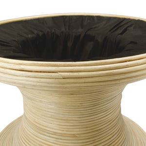 Atlas Raven Stool - Sculptural Accent with Hidden Storage for Modern and Coastal Interiors, 20"x20" Natural SE11048-02