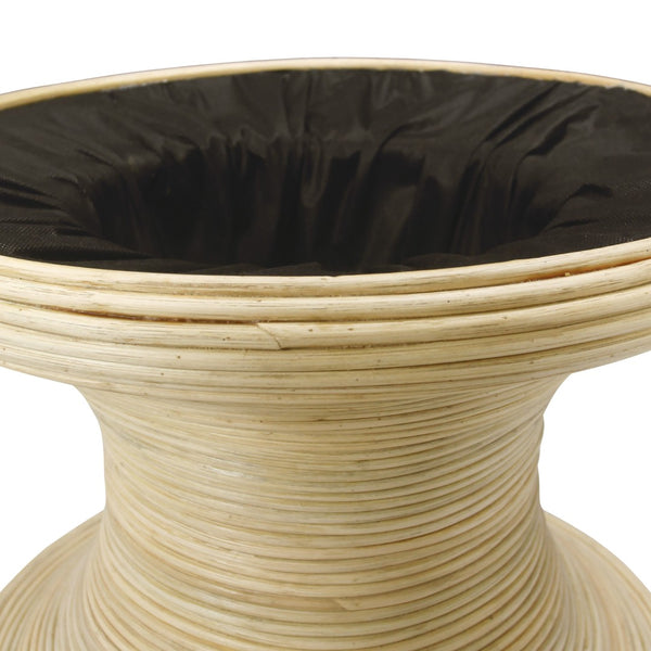Atlas Raven Stool - Sculptural Accent with Hidden Storage for Modern and Coastal Interiors, 20"x20" Natural SE11048-02