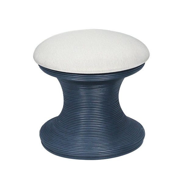 Atlas Raven Stool - Sculptural Accent with Hidden Storage for Modern and Coastal Interiors, 20"x20" Blue SE11048-03