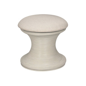 Atlas Raven Stool - Sculptural Accent with Hidden Storage for Modern and Coastal Interiors, 20"x20" White SE11048-04