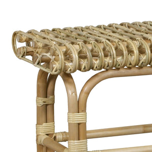 Atlas Rendra Handcrafted Rattan Bench - Versatile Seating for Living Rooms, Entryways & Bohemian Decor SE11049-01
