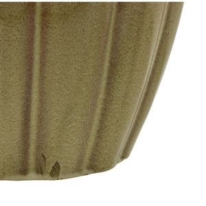 Atlas Roker Drum Accent Stool – Unique Earthenware with Reactive Glaze for Stylish Indoor and Outdoor Use SE11054-01