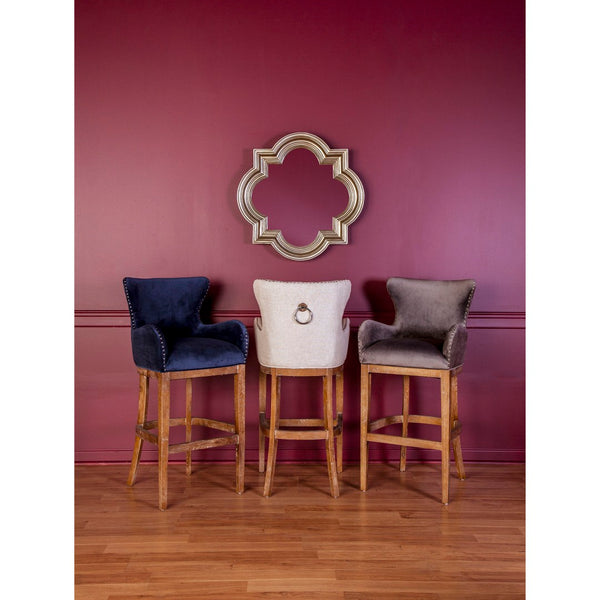 Atlas Roxie Bar Stool: Stylish Linen Upholstered Seating for Modern Kitchens & Elegant Breakfast Nooks SE11055-01