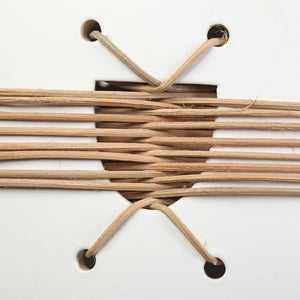 Atlas Sabira Accent Stool - Versatile Earthenware Drum Shaped Seating with Woven Detail for Modern Spaces SE11056-01