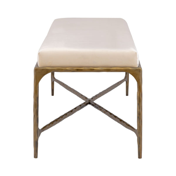 Atlas Seville Long Bench - Elegant Brass Frame with Luxurious Bone Velvet Cushion for Versatile Seating SE11057-02
