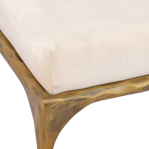Atlas Seville Long Bench - Elegant Brass Frame with Luxurious Bone Velvet Cushion for Versatile Seating SE11057-02