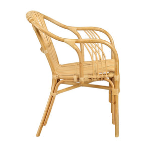 Atlas Tika Chair - Handcrafted Armchair with Rattan Accents for Timeless Comfort & Natural Elegance SE11060-01