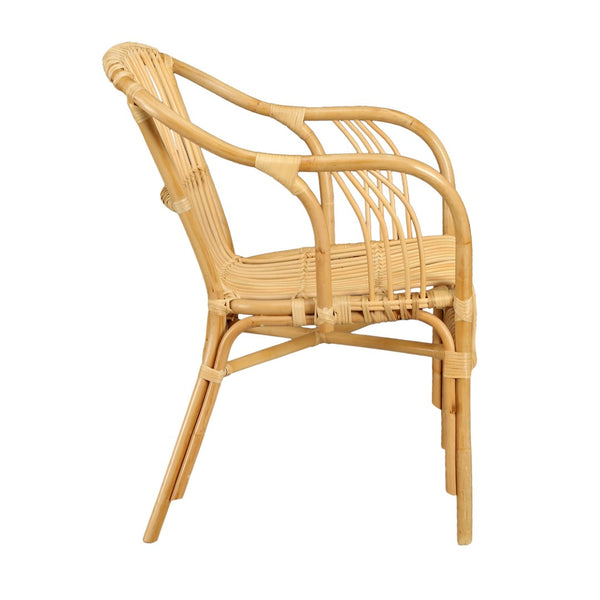 Atlas Tika Chair - Handcrafted Armchair with Rattan Accents for Timeless Comfort & Natural Elegance SE11060-01