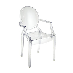 Atlas Vanish Chair Set of 2 - Elegant Clear Acrylic Armchairs for Modern Dining, Accent, or Office Spaces SE11061-01S