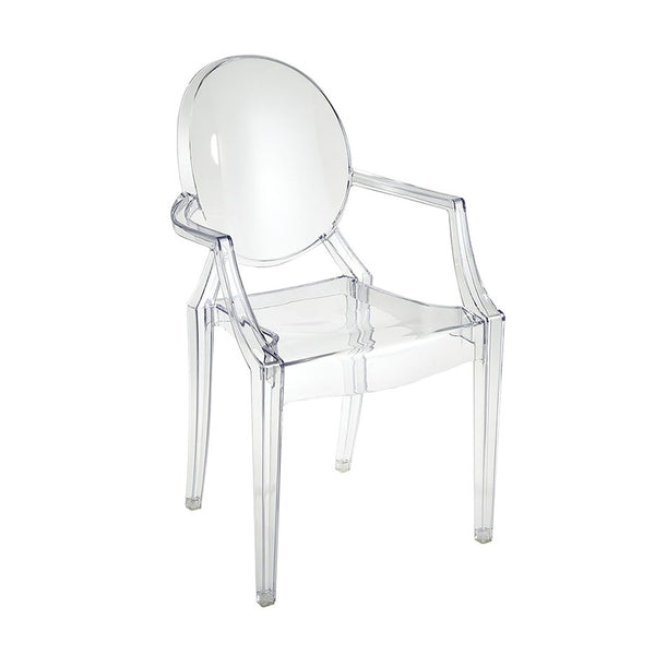 Atlas Vanish Chair Set of 2 - Elegant Clear Acrylic Armchairs for Modern Dining, Accent, or Office Spaces SE11061-01S