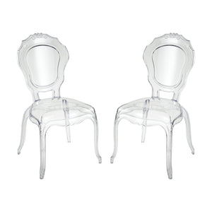 Atlas Vie En Rose Chair Set of 2 - Modern Acrylic Elegance for Dining, Office & Living Space Décor SE11062-01S