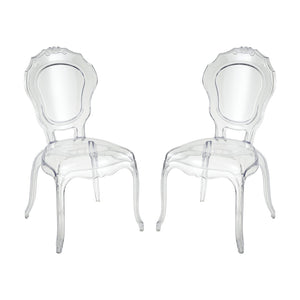 Atlas Vie En Rose Chair Set of 2 - Modern Acrylic Elegance for Dining, Office & Living Space Décor SE11062-01S