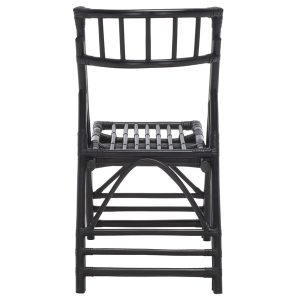 Safavieh Maja Rattan Folding Accent Chair - Set of 2 XII23 Black Rattan SEA7042A-SET2