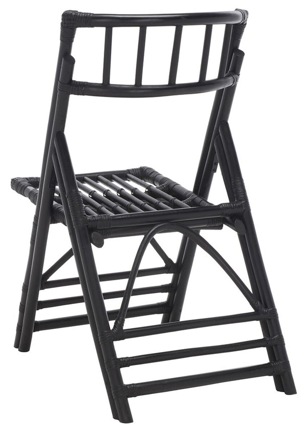 Safavieh Maja Rattan Folding Accent Chair - Set of 2 XII23 Black Rattan SEA7042A-SET2