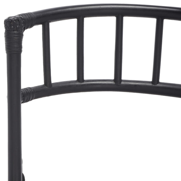 Safavieh Maja Rattan Folding Accent Chair - Set of 2 XII23 Black Rattan SEA7042A-SET2