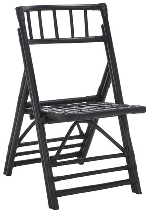 Safavieh Maja Rattan Folding Accent Chair - Set of 2 XII23 Black Rattan SEA7042A-SET2