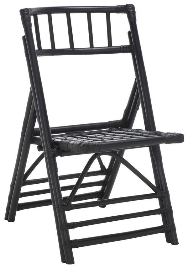 Safavieh Maja Rattan Folding Accent Chair - Set of 2 XII23 Black Rattan SEA7042A-SET2