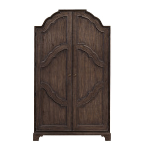 Revival Row 2-Door Armoire Brown with Chimney Smoke Finish P348120 Pulaski Furniture