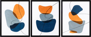 Livabliss Sebastian Minimalist Framed Wall Art Set Three Panels for Modern Gallery Display SEB001-2117