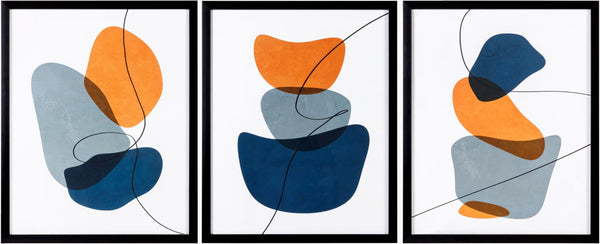 Livabliss Sebastian Minimalist Framed Wall Art Set Three Panels for Modern Gallery Display SEB001-2117