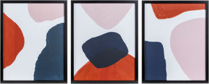 Livabliss Sebastian Set of Three Gallery Framed Wall Art Minimalist Living Room Accent Trio SEB002-2117