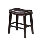 Christopher Knight Home® - Noble House - Kainu Contemporary Upholstered Saddle Counter Stool with Nailhead Trim (Set of 2)