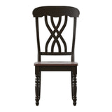 Homelegance By Top-Line Antonio Two-Tone Antique Dining Chairs (Set of 2) Black Rubberwood