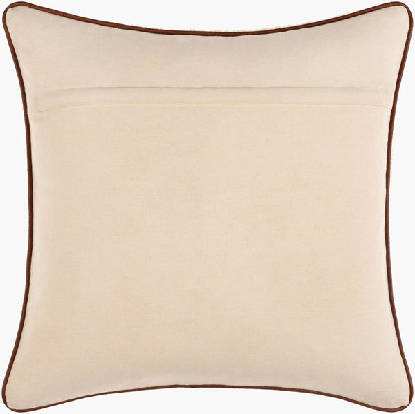 Surya Shepherd 18"X18" Rustic Faux Fur Accent Pillow - Cozy Polyester & Cotton Decor For Timeless Charm Cream Polyester,Cotton Seh001-1818p