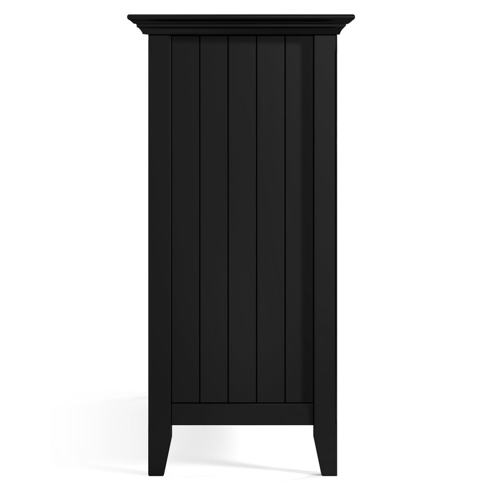 English Elm Bedford Sideboard Buffet With Wine Rack - Elegant Black Storage Solution For Dining & Living Spaces B136P158481