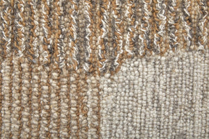 Feizy Rugs Pollock Hand-tufted Wool/Nylon Abstract Area Rug - Geometric Design For High-traffic Spaces Brown,Tan,Ivory Wool,Nylon Plk8953fbgebrnc50