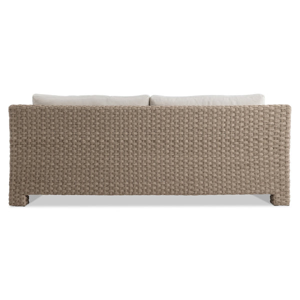 Bernhardt Bernhardt Trieste Outdoor Sofa With Deep-Weave Wicker, Plush Ergonomic Cushions, Uv-Resistant Finish - Made to Order O1417A