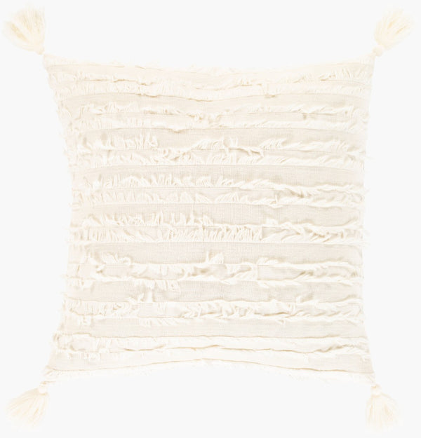 Livabliss Sereno Cotton Square Accent Pillow Coastal Bohemian Texture for Relaxed Living Spaces SEN001-2020D