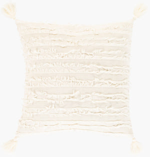 Livabliss Sereno Coastal Cotton Square Accent Pillow Handcrafted Texture for Relaxed Living Rooms SEN001-2020