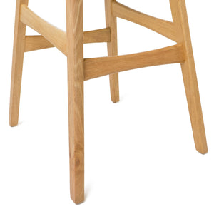 English Elm Christopher Knight Home® - Bar Stool Set Of 2 - Elegant Mid-Century Modern Design With Light Beige Upholstery & Oak Finish 58922.00LBE