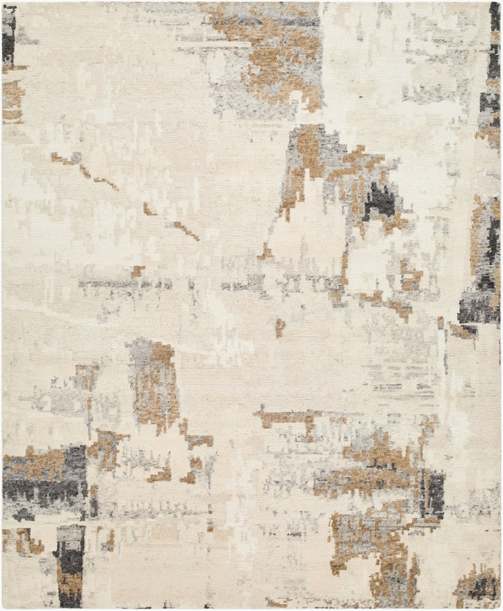 Surya Salerno Hand Knotted Wool Area Rug Mid Century Geometric Low Pile Living Room Anchor 10' x 14' Rectangle SEO2300-1014