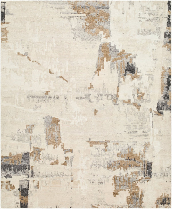 Surya Salerno Hand Knotted Wool Area Rug Mid Century Geometric Low Pile Living Room Anchor 10' x 14' Rectangle SEO2300-1014